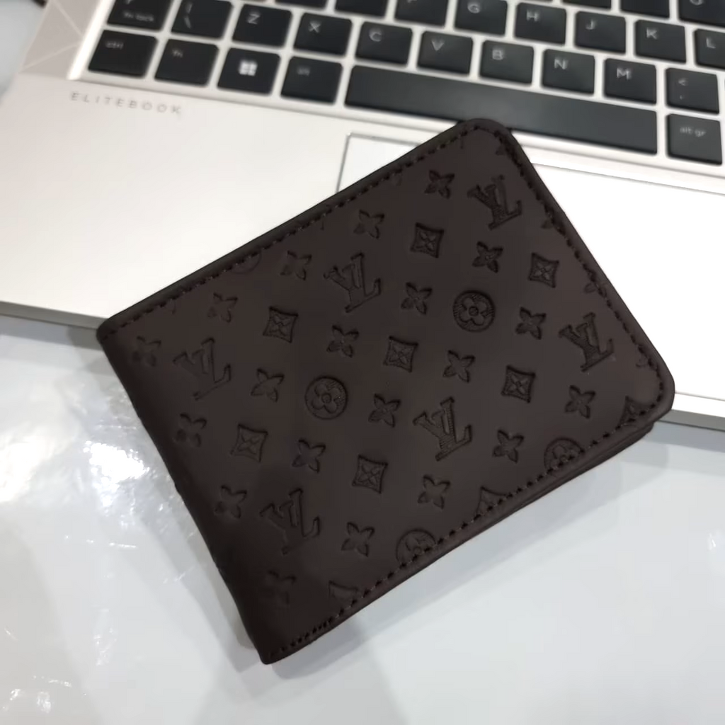 LV Mens Leather Wallet Brown
