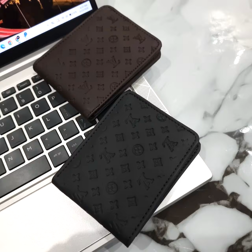 LV Mens Leather Wallet Brown