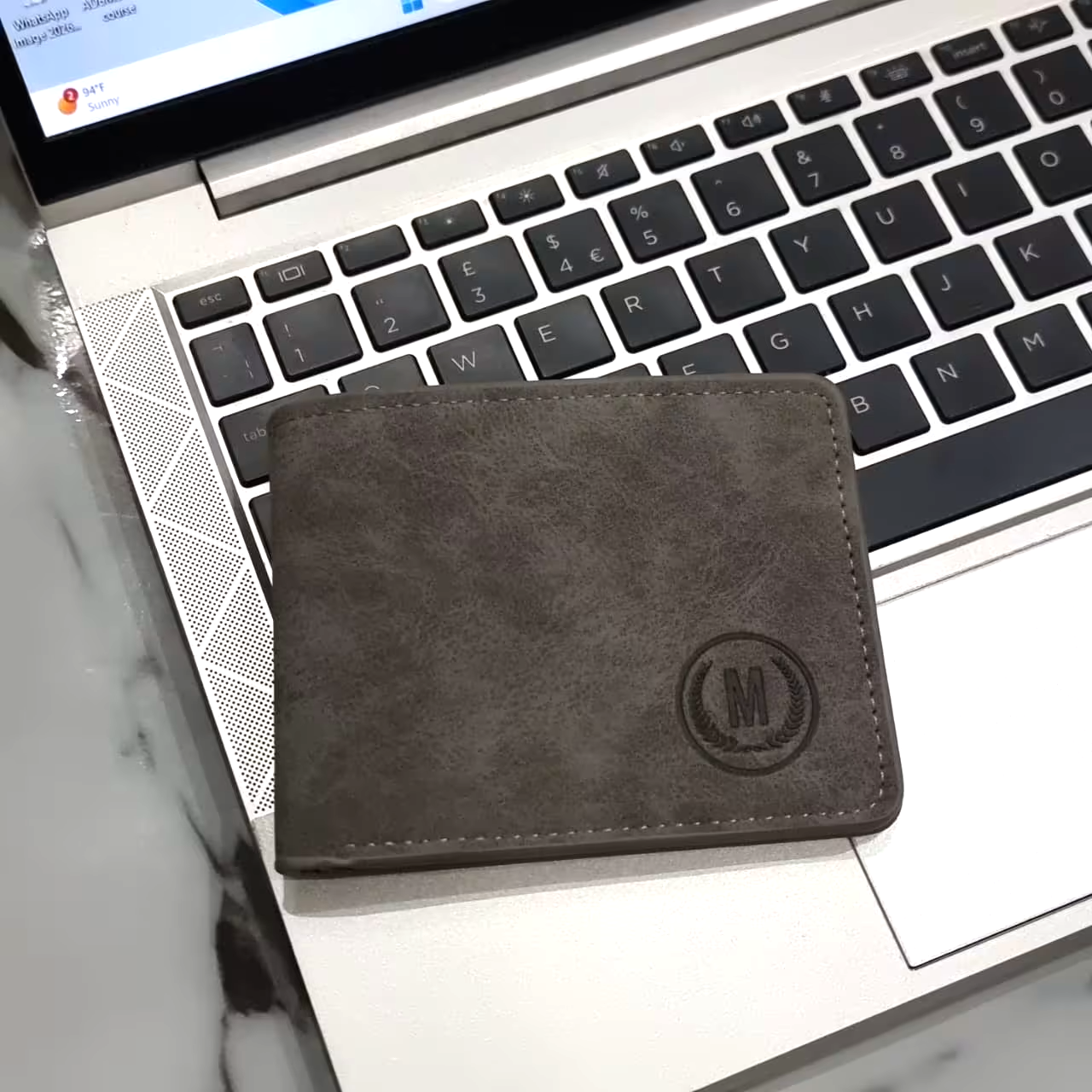 M Tag Mens Leather Wallet Black